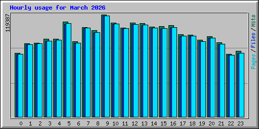 Hourly usage for March 2026