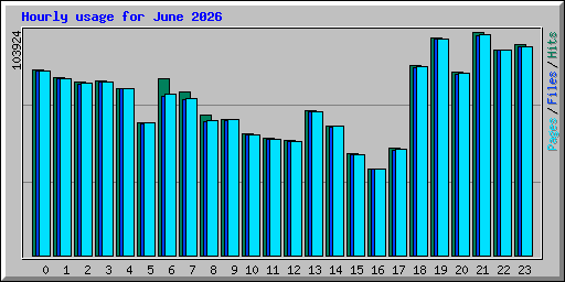 Hourly usage for June 2026