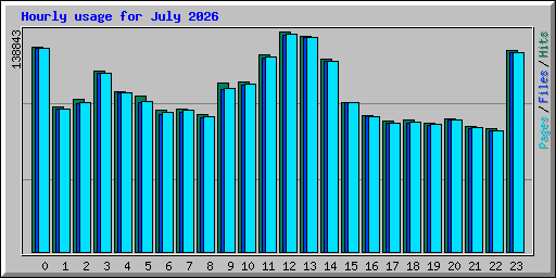 Hourly usage for July 2026