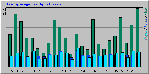 Hourly usage for April 2025