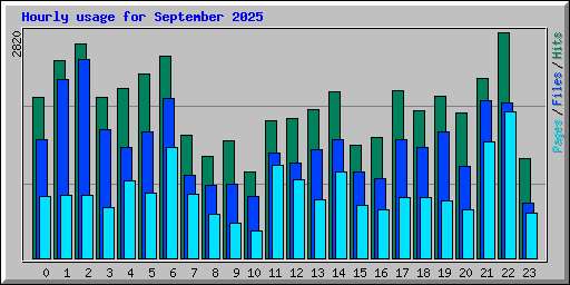 Hourly usage for September 2025