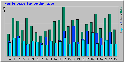 Hourly usage for October 2025