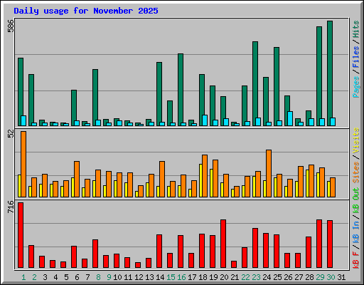 Daily usage for November 2025