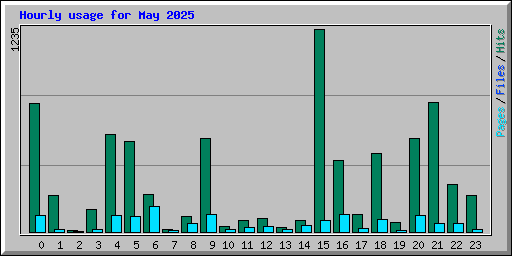 Hourly usage for May 2025