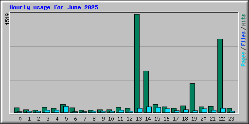 Hourly usage for June 2025