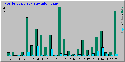 Hourly usage for September 2025