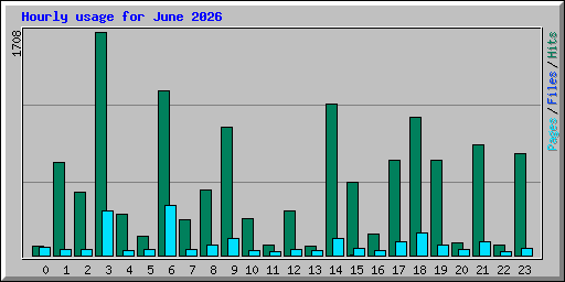 Hourly usage for June 2026