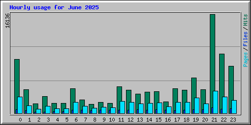 Hourly usage for June 2025