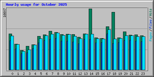 Hourly usage for October 2025