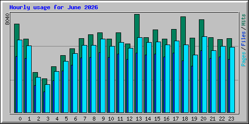 Hourly usage for June 2026