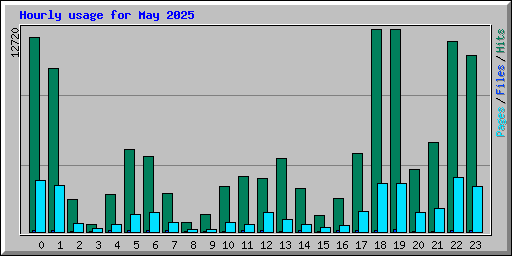 Hourly usage for May 2025