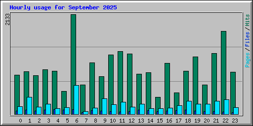 Hourly usage for September 2025