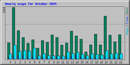 Hourly usage for October 2025