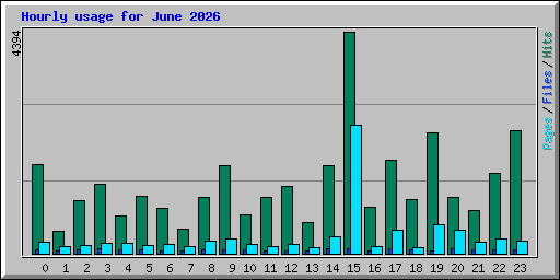 Hourly usage for June 2026