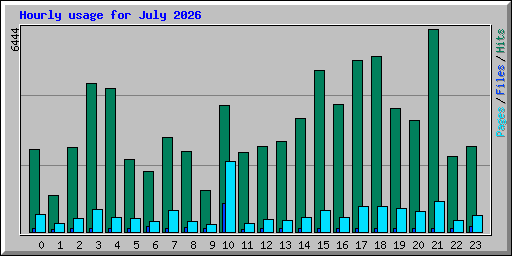 Hourly usage for July 2026