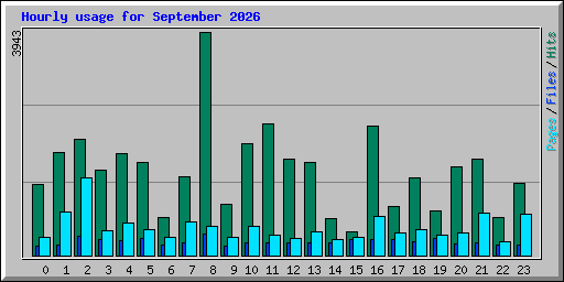 Hourly usage for September 2026