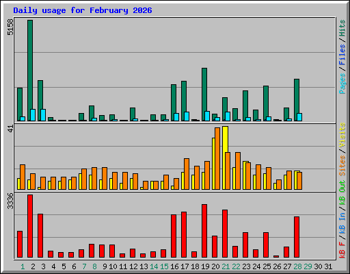 Daily usage for February 2026