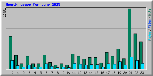 Hourly usage for June 2025