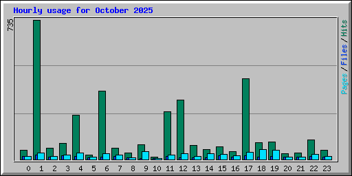 Hourly usage for October 2025